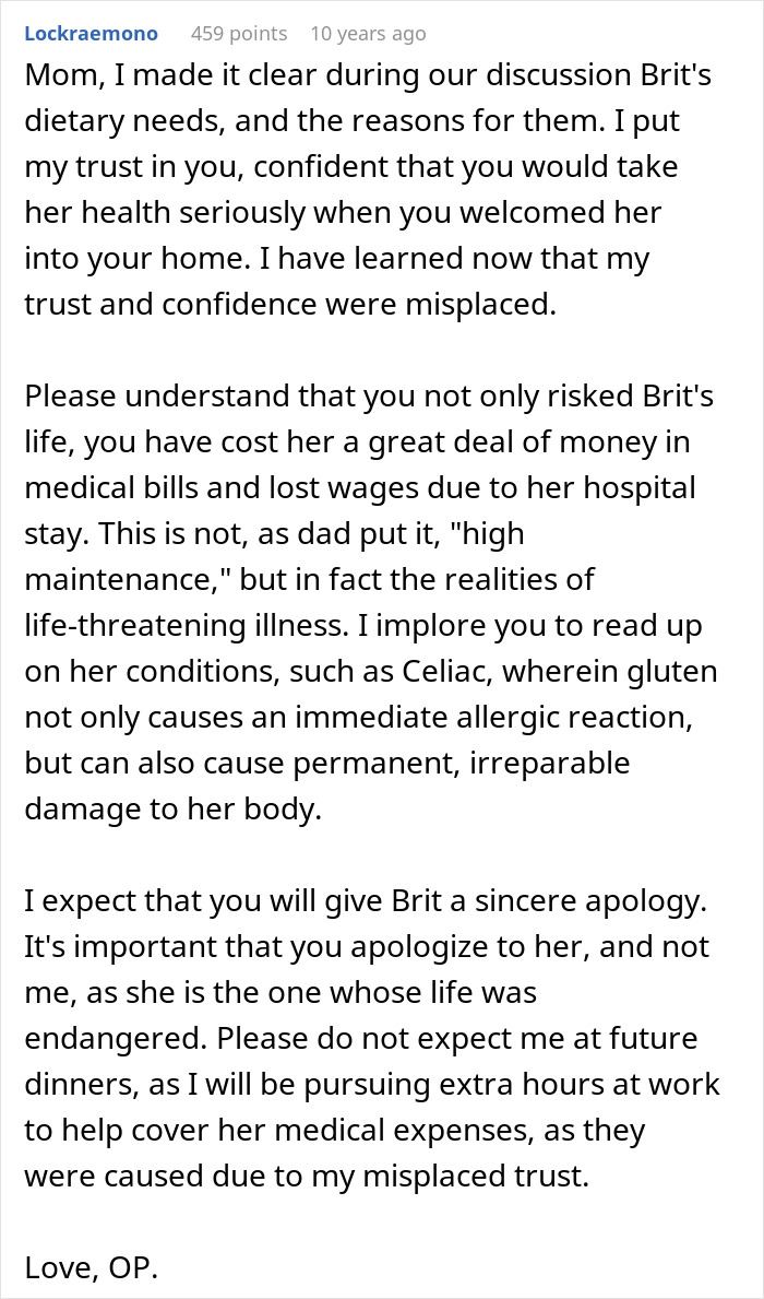 A screenshot of a lengthy Reddit comment about a stressful, expensive reality check for a son's GF's high maintenance. A screenshot of a lengthy Reddit comment about a stressful, expensive reality check for a son's GF's high maintenance.