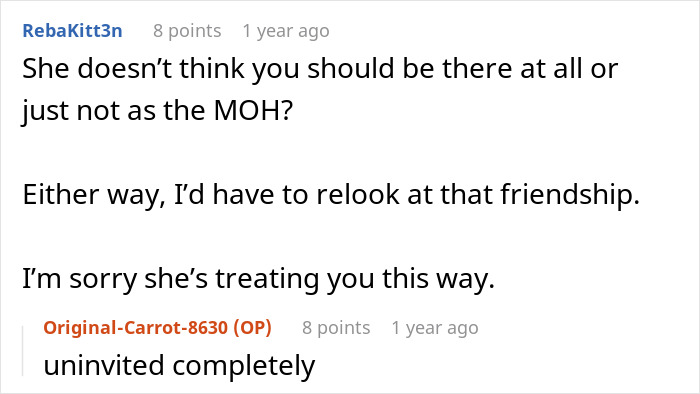 Bride Uninvites Maid Of Honor From The Wedding Out Of Nowhere, Her Reason For It Ends The Friendship Bride Uninvites Maid Of Honor From The Wedding Out Of Nowhere, Her Reason For It Ends The Friendship