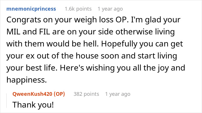 A screenshot showing comments wishing happiness to the wife of a cheating husband. A screenshot showing comments wishing happiness to the wife of a cheating husband.