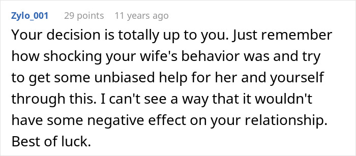 A comment offering advice on a wife's behavior due to jealousy, police call, and eventual deportation.