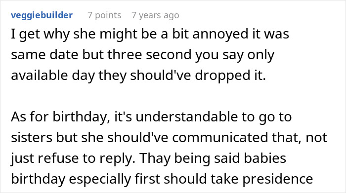 A comment about MIL skipping grandson's first birthday to support spoiled SIL. A comment about MIL skipping grandson's first birthday to support spoiled SIL.