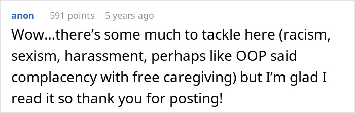 Best friend on family vacation: Comment addressing racism, sexism, and complacency with free caregiving on a family vacation. Best friend on family vacation: Comment addressing racism, sexism, and complacency with free caregiving on a family vacation.