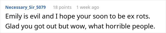A comment about a horrible miscommunication with a neighbor, mentioning Emily is evil and hoping for a resolution.