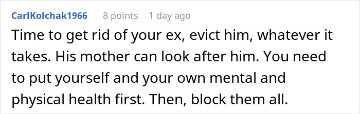 Entitled MIL Refuses To Take In Her Drunk Son, Blames His Ex-Wife For Finally Quitting The Role Entitled MIL Refuses To Take In Her Drunk Son, Blames His Ex-Wife For Finally Quitting The Role