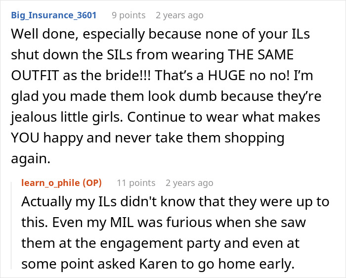 Bride Realizes Her Future SILs Are Nothing But Copycats, Serves Them Deliciously Petty Revenge At The Wedding Bride Realizes Her Future SILs Are Nothing But Copycats, Serves Them Deliciously Petty Revenge At The Wedding