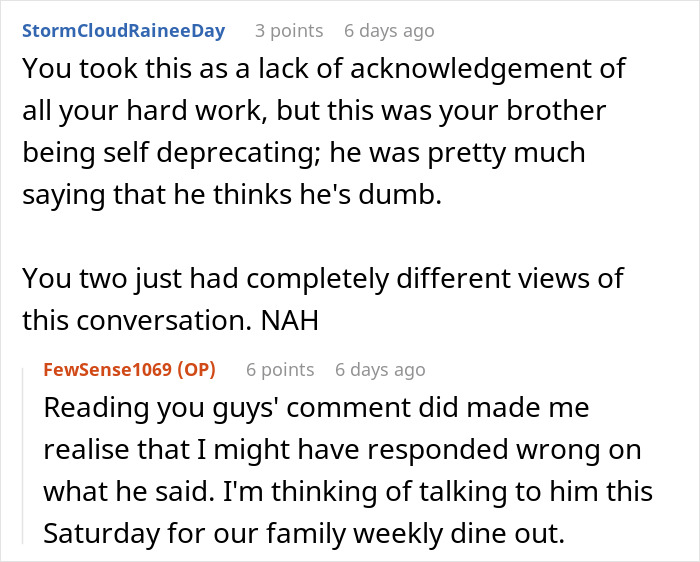 Woman Gives Brother A Harsh Reality Check After His Insane Take On Her Life