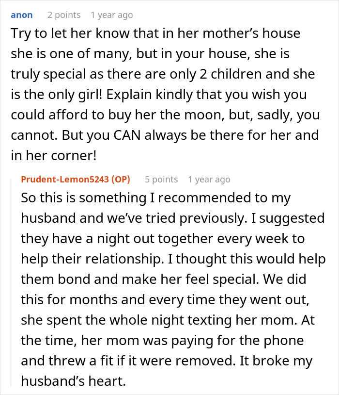 A woman discussing her struggles with her husband's kid and past attempts to improve their relationship. A woman discussing her struggles with her husband's kid and past attempts to improve their relationship.