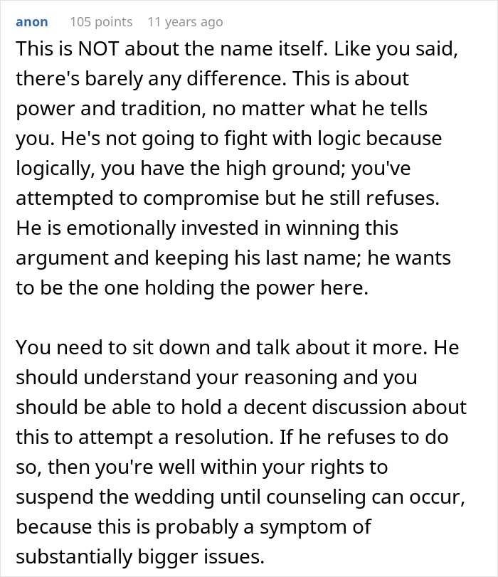 A comment on power and tradition in relationships, suggesting issues from people shared too much when nobody asked. A comment on power and tradition in relationships, suggesting issues from people shared too much when nobody asked.