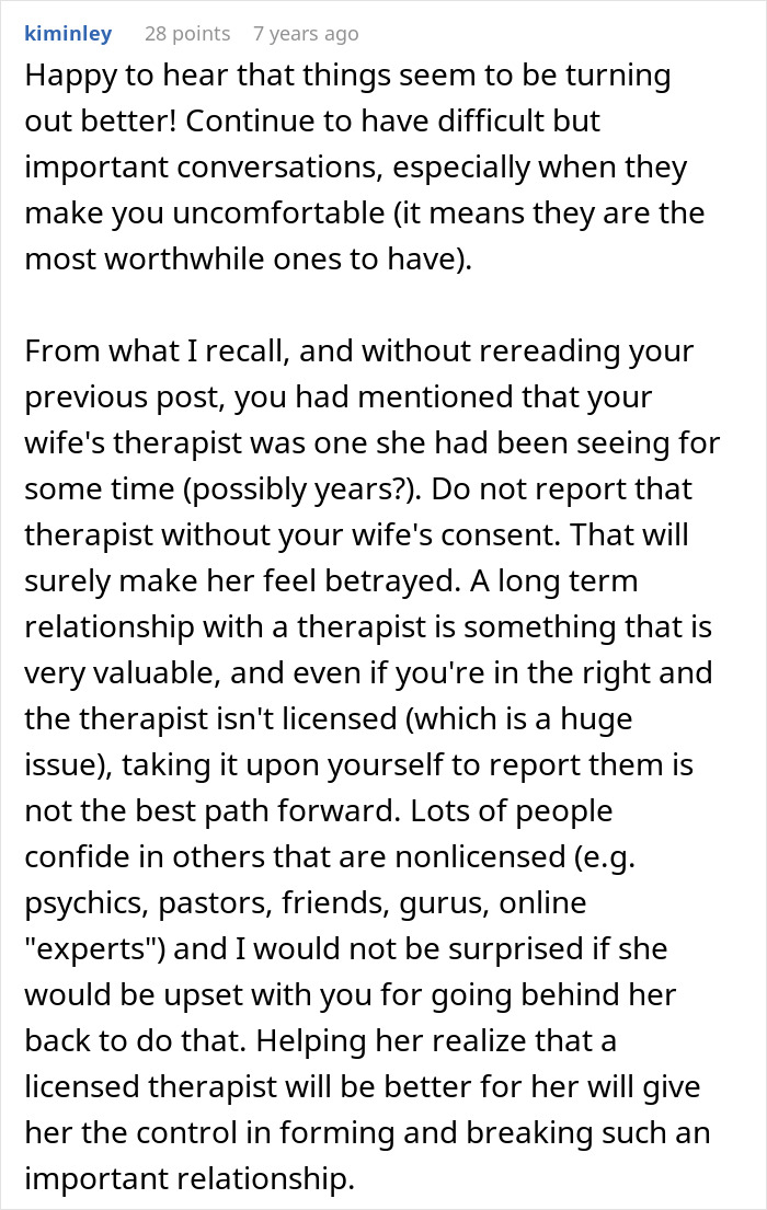 Wife Triggered By Younger Husband's Ex, Suddenly Feels He's Using Her, Her Biased Therapist Agrees Wife Triggered By Younger Husband's Ex, Suddenly Feels He's Using Her, Her Biased Therapist Agrees