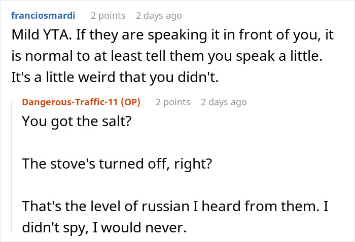 Guy's Accidental Russian Reveal Leaves GF's Parents Feeling Like He Was Hiding A Major Secret Guy's Accidental Russian Reveal Leaves GF's Parents Feeling Like He Was Hiding A Major Secret