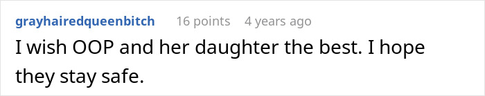 A user comment wishing the best for the woman and her adopted baby, hoping they stay safe from the troubled sister. A user comment wishing the best for the woman and her adopted baby, hoping they stay safe from the troubled sister.