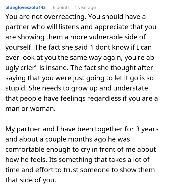 Man Shows His Vulnerable Side To His Girlfriend For The First Time, Her Response Leaves Him Packing His Bags Man Shows His Vulnerable Side To His Girlfriend For The First Time, Her Response Leaves Him Packing His Bags