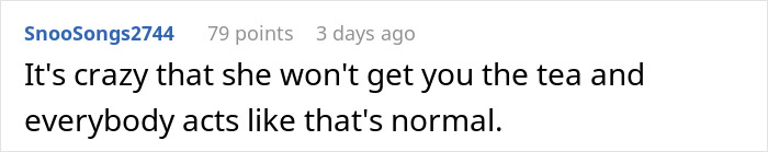 A comment on MIL DIL pettiness, questioning the refusal of coffee order.