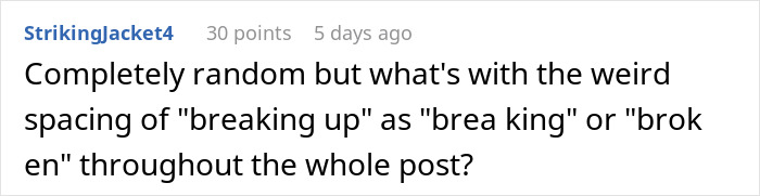 A comment about a woman seeing red flags in a 7-year relationship after a laptop gets hidden out of spite. A comment about a woman seeing red flags in a 7-year relationship after a laptop gets hidden out of spite.