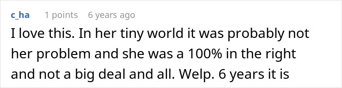 A Reddit comment expressing enjoyment about the situation with kids trespassing neighbor's yard. A Reddit comment expressing enjoyment about the situation with kids trespassing neighbor's yard.