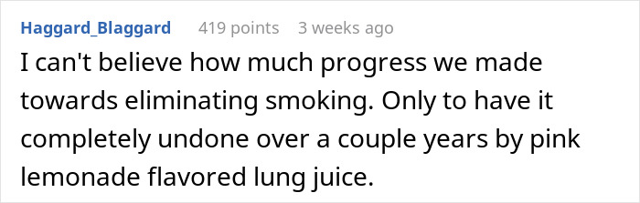 A parent asking the internet about a weird object in son's room and realizing a serious talk is needed about vaping.