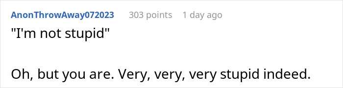 A comment calling out the man's naivety about his wife's secret conversations. A comment calling out the man's naivety about his wife's secret conversations.