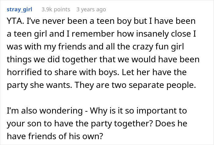 14YO Wants An All-Girls Birthday And Excludes Her Twin Brother, Mom Steps In And Cancels It 14YO Wants An All-Girls Birthday And Excludes Her Twin Brother, Mom Steps In And Cancels It