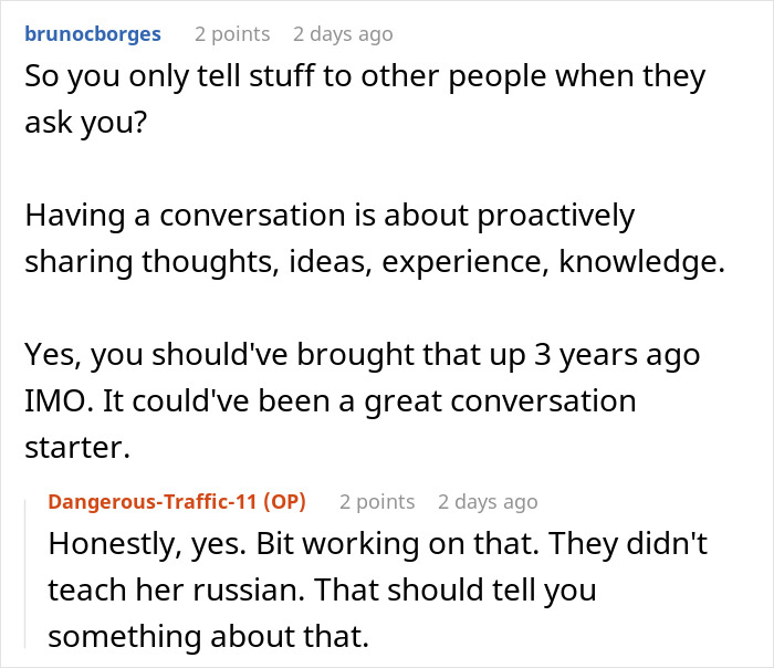 Guy's Accidental Russian Reveal Leaves GF's Parents Feeling Like He Was Hiding A Major Secret Guy's Accidental Russian Reveal Leaves GF's Parents Feeling Like He Was Hiding A Major Secret