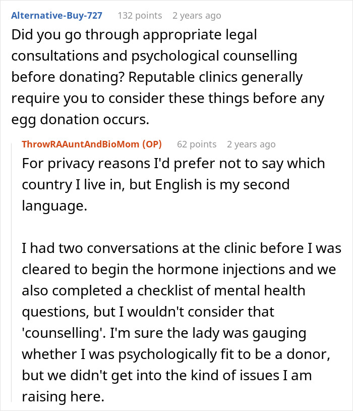 A Reddit thread screenshot, where users talk about a woman helping her sister have a baby and the ensuing secret. A Reddit thread screenshot, where users talk about a woman helping her sister have a baby and the ensuing secret.