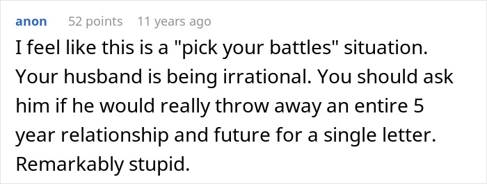 A hilariously awkward comment about a husband being irrational in a relationship when people shared too much. A hilariously awkward comment about a husband being irrational in a relationship when people shared too much.
