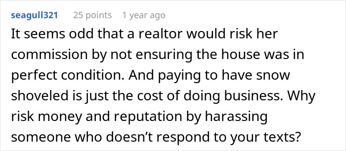 Entitled Realtor Expects 7-Month Pregnant Neighbor To Shovel Snow For Open House, Gets Told Off Entitled Realtor Expects 7-Month Pregnant Neighbor To Shovel Snow For Open House, Gets Told Off