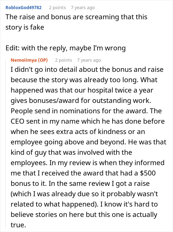 An ER nurse describes receiving a raise and bonus for outstanding work, saving a patient and getting a raise. An ER nurse describes receiving a raise and bonus for outstanding work, saving a patient and getting a raise.