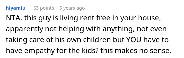 A screenshot of a comment from hiyamiu about a grieving guy treating WFH job like babysitting service. A screenshot of a comment from hiyamiu about a grieving guy treating WFH job like babysitting service.