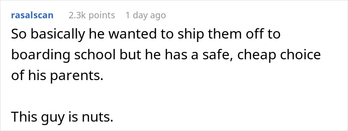 A comment on a Reddit post about a man and his girlfriend's children, and his preposterous compromise. A comment on a Reddit post about a man and his girlfriend's children, and his preposterous compromise.