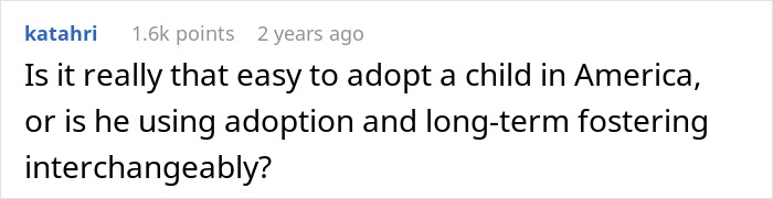 A man questions marriage; a user asks about adopting a child in America and long-term fostering.