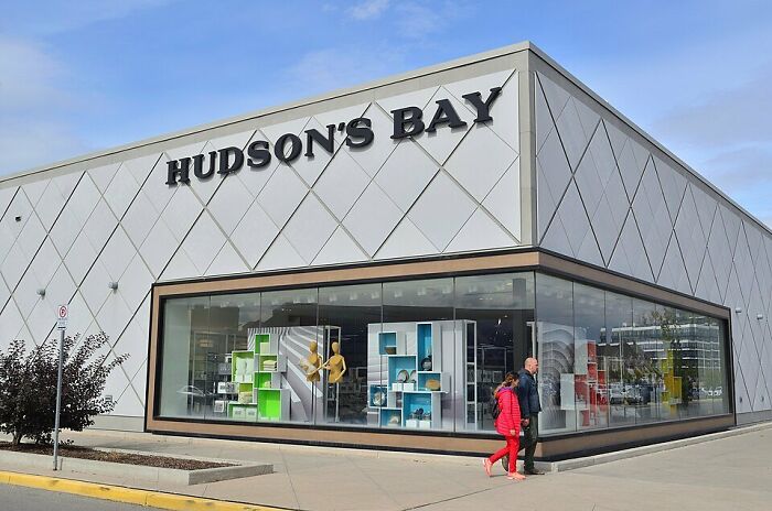 The exterior of a Hudson's Bay store, a company that used to dominate the market.