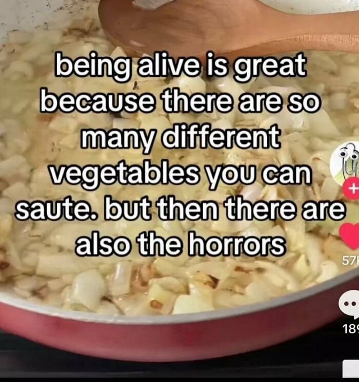 A meme with text about vegetables and horrors, showcasing a moment of a dumb person who should've stayed off the internet.
