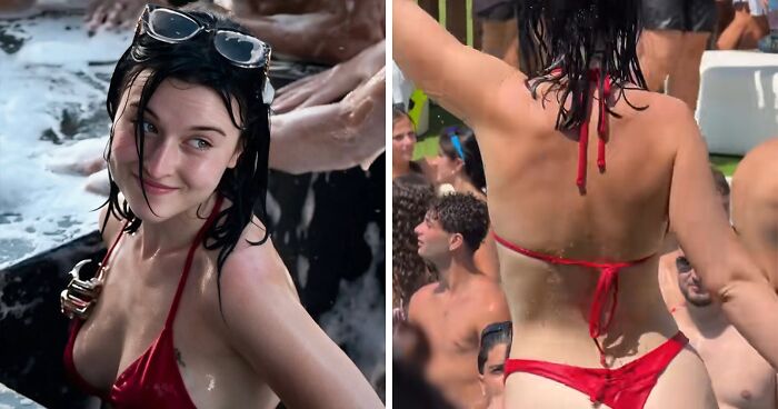 “I’ll Never Get Tired”: Viral “Red Bikini Girl” Breaks The Internet Again With New Videos In The Same Swimsuit