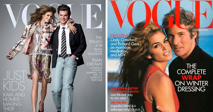 Wild Reactions As Cindy Crawford And Richard Gere’s Kids Recreate Their Parents’ Iconic Vogue Moment