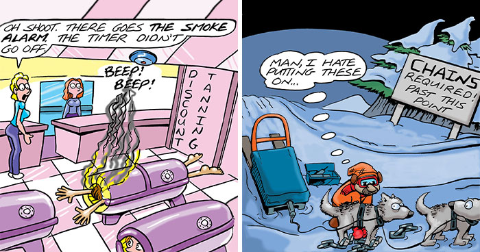 This Artist’s 36 New One-Panel Comics Turn To The Weirdest Possible Outcome To Make A Joke