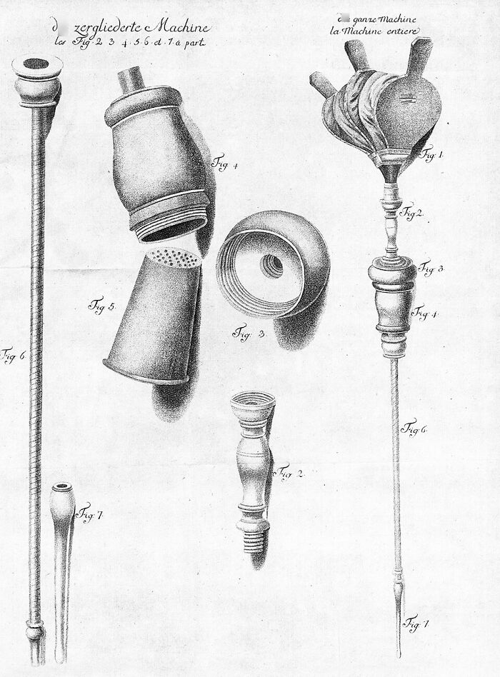 Detailed engravings of historical medical tools used by doctors in the past, illustrating terrifying methods of treatment.
