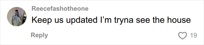 A social media comment from Reecefashotheone about Drake's Goth Baddie's dating show encounter update. A social media comment from Reecefashotheone about Drake's Goth Baddie's dating show encounter update.