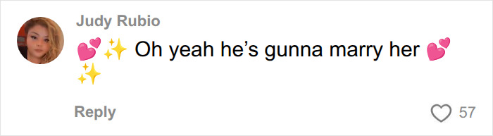 A social media comment predicting marriage for Drake and his Goth Baddie after their dating show encounter. A social media comment predicting marriage for Drake and his Goth Baddie after their dating show encounter.