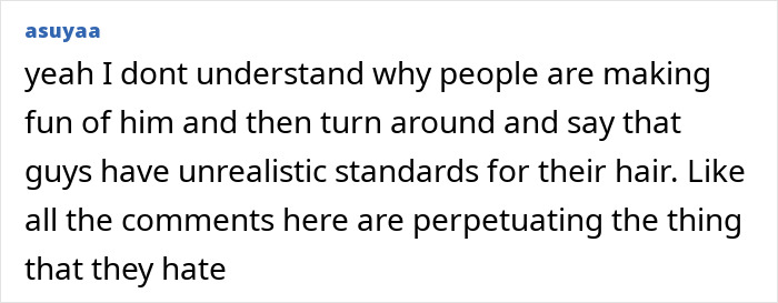 A lengthy comment addressing the toxic self-loathing culture and unrealistic standards for men's appearance. A lengthy comment addressing the toxic self-loathing culture and unrealistic standards for men's appearance.