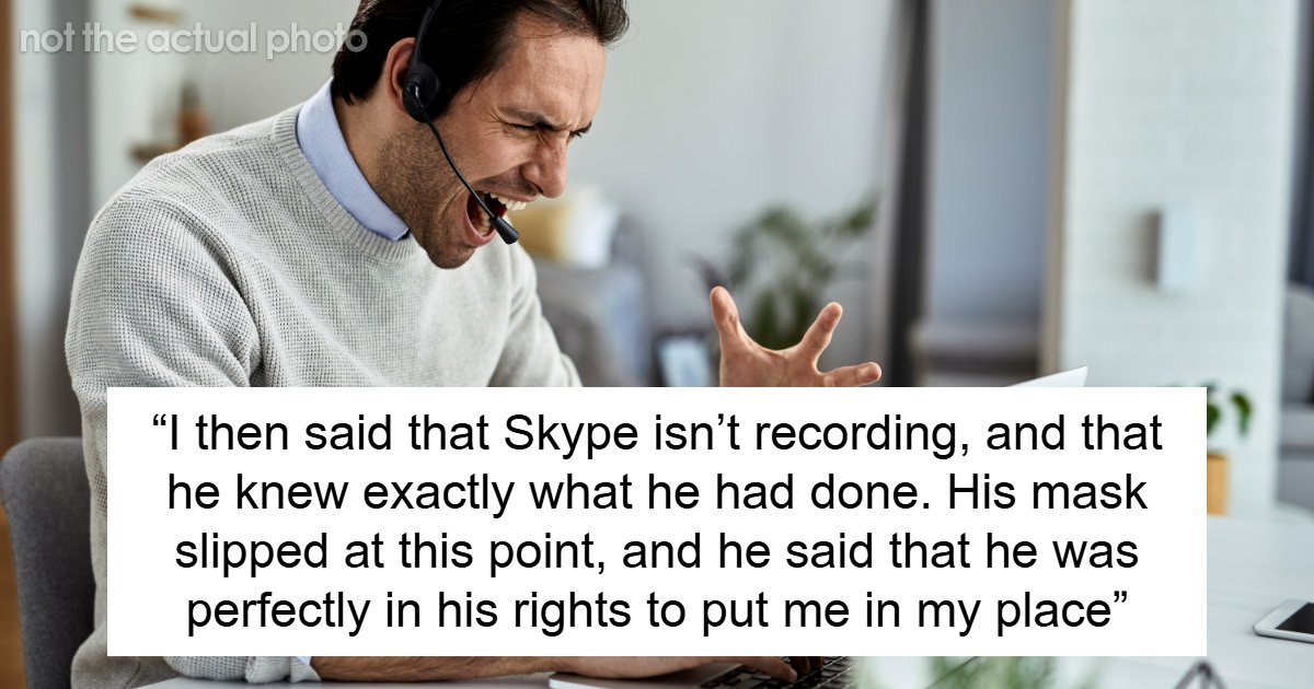 Bully Thinks He Got Away With Framing His Colleague Until He Hears About Recording Software