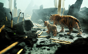 This Photographer Built Miniature Habitats To Show How Waste And Industry Are Endangering Animals