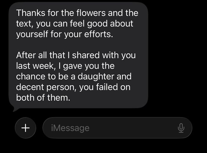 A text message shows a parent telling their child, You failed, indicating a problematic approach to parenting.