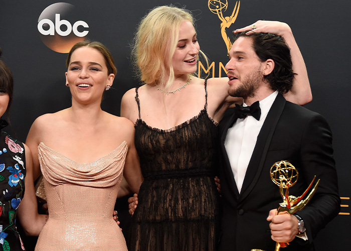 Kit Harington with Sophie Turner and Emilia Clarke. Explore famous men who are shorter than they appear.