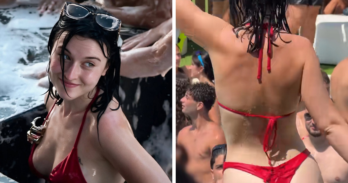 “I’ll Never Get Tired”: Viral “Red Bikini Girl” Breaks The Internet Again With New Videos In The Same Swimsuit