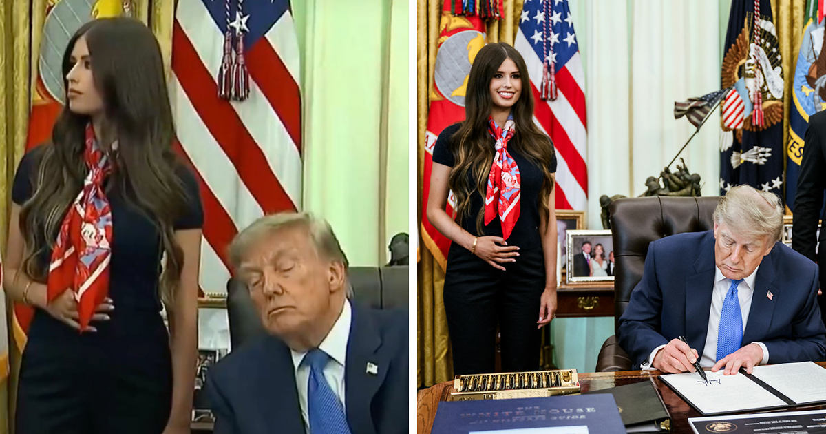 Mystery Woman Behind Trump Goes Viral After One Strange Gesture Sparks A Wild Theory