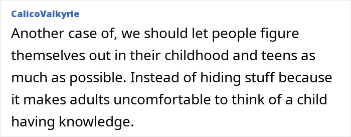 A social media comment discussing the importance of letting children figure themselves out, referencing the rock star coming out as gay.