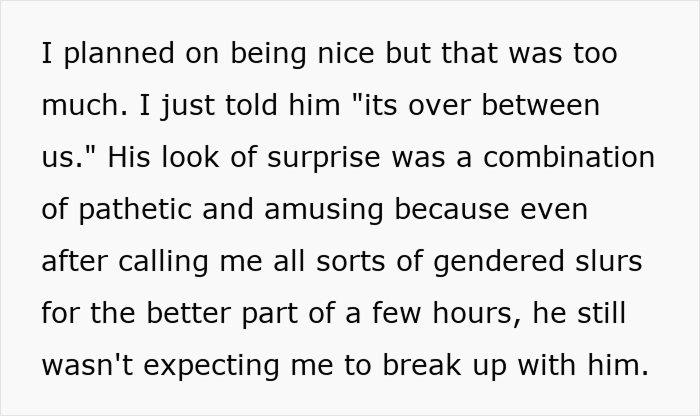 A man suggests an open relationship, then can't handle it, showing surprise when told the relationship is over. A man suggests an open relationship, then can't handle it, showing surprise when told the relationship is over.