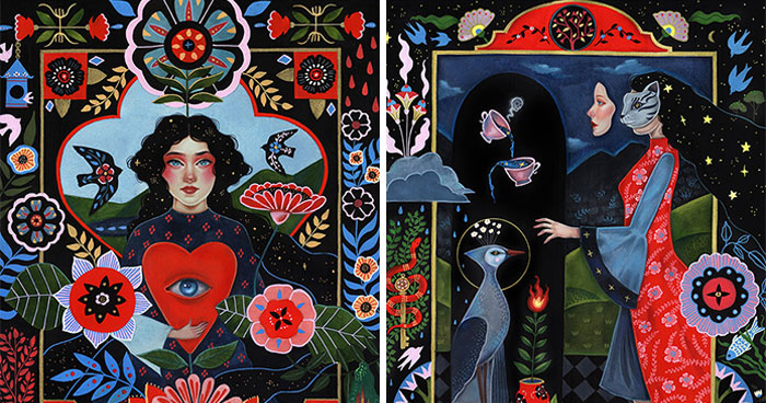 24 Fascinating Artworks By Aunia Kahn That Reimagine Folk Art Through A Contemporary Lens