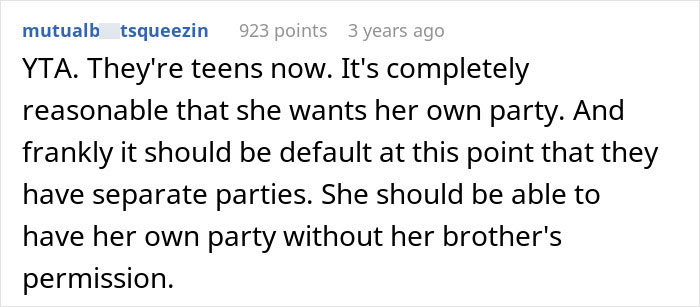 14YO Wants An All-Girls Birthday And Excludes Her Twin Brother, Mom Steps In And Cancels It 14YO Wants An All-Girls Birthday And Excludes Her Twin Brother, Mom Steps In And Cancels It