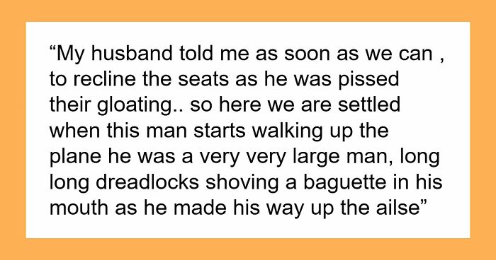 Elderly Passengers Get Stuck Next To A Very Large Man On A Plane, Regret Stealing Couple’s Seats